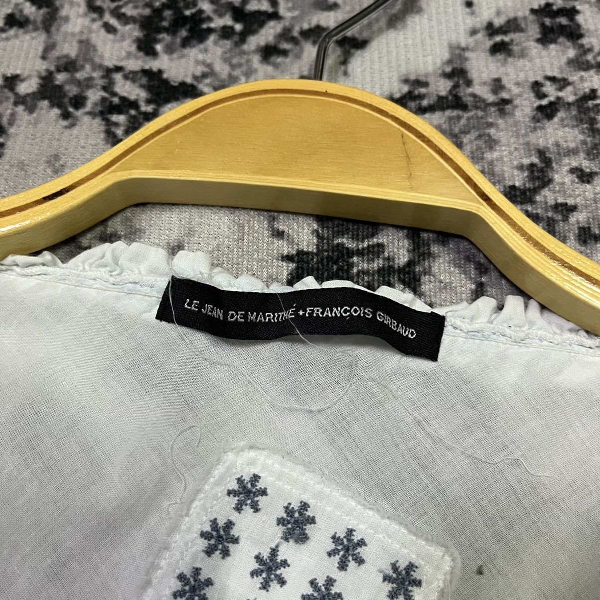 Marithe + Francois Girbaud a24 Marithe Francois Girbaud white rufft blouse Size XS / US 0-2 / IT 36-38 - 10 Thumbnail