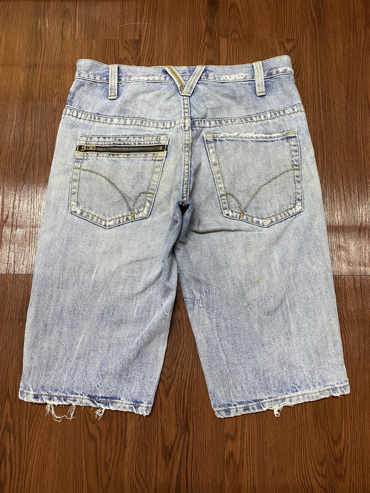 Japanese Brand Vintage Japanese Brands Bondage Punk Style Jorts Jeans Size US 32 / EU 48 - 2 Thumbnail