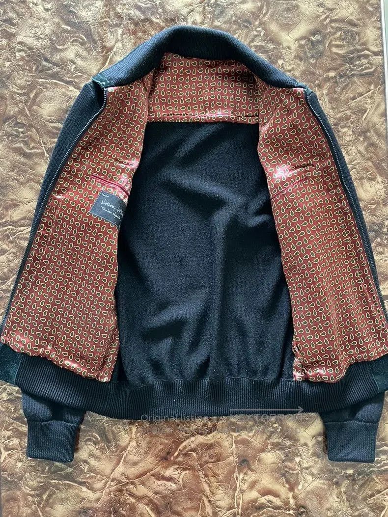 Number (N)ine Suede Silk Mix Jacket in Black. Size US M / EU 48-50 / 2 - 2 Thumbnail