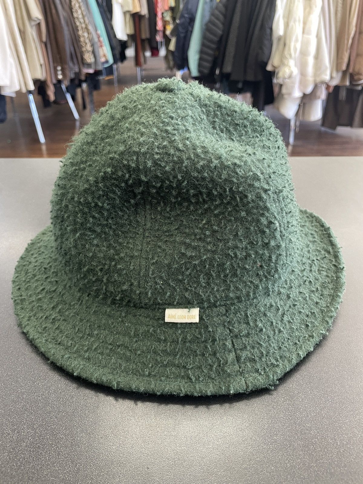 Aime leon dore bucket hat green fuzzy