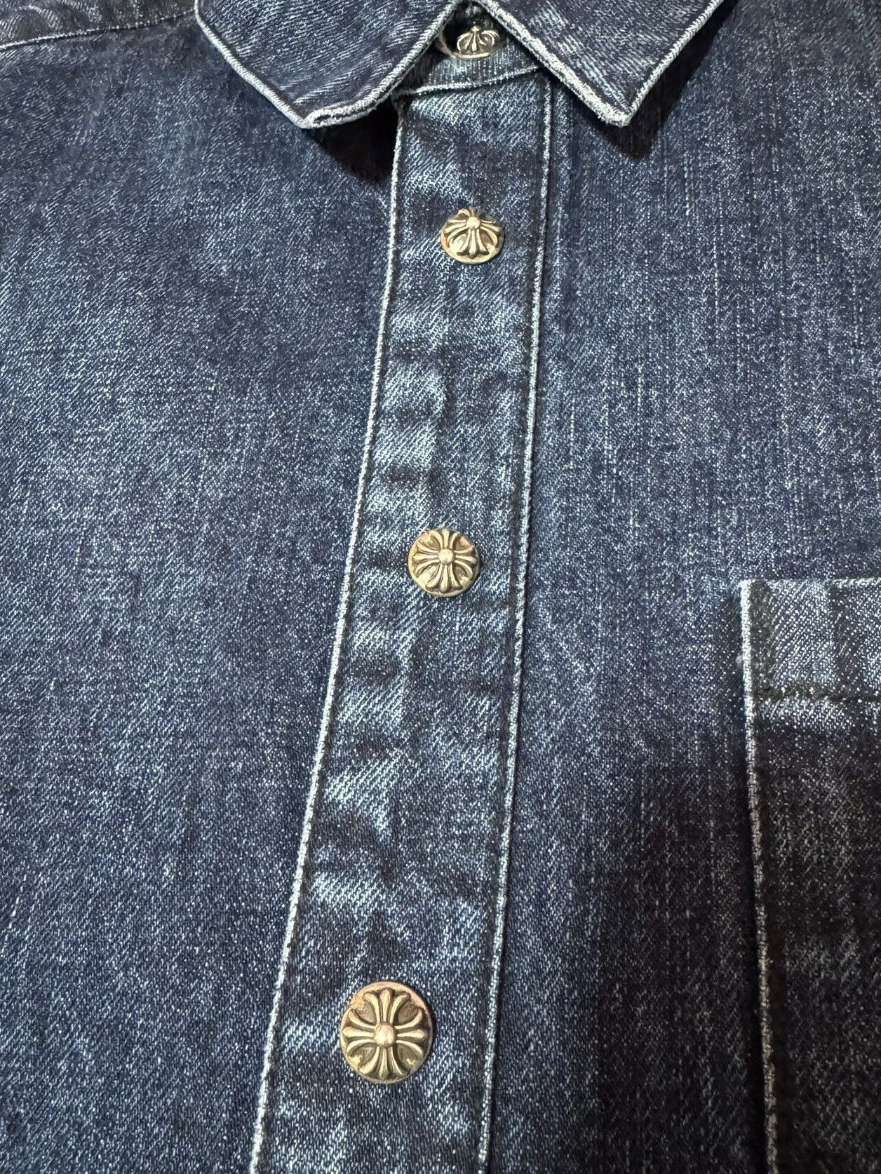 Chrome Hearts Chrome Hearts M Denim Cross Patches Shirt Size US M / EU 48-50 / 2 - 7 Thumbnail