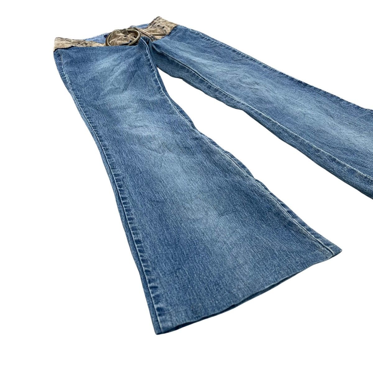 Hysteric Glamour ANGELS WASHED GENUINE LEATHER BELT FLARE PANTS Size 26" / US 2 / IT 38 - 3 Thumbnail
