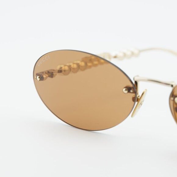 Gucci Gucci GG1922S 003 Sunglasses Endura Gold with Pearl Oval Size ONE SIZE - 8 Thumbnail