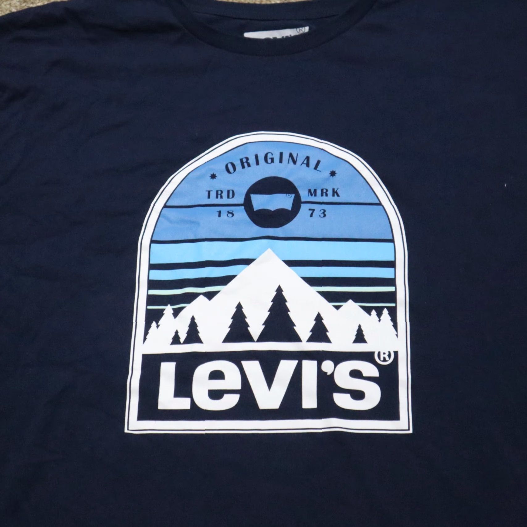 Levi's Levis Shirt Men 2XL Blue Long Sleeve T-Shirt Crew Neck Vintage No Size US XXL / EU 58 / 5 - 2 Thumbnail