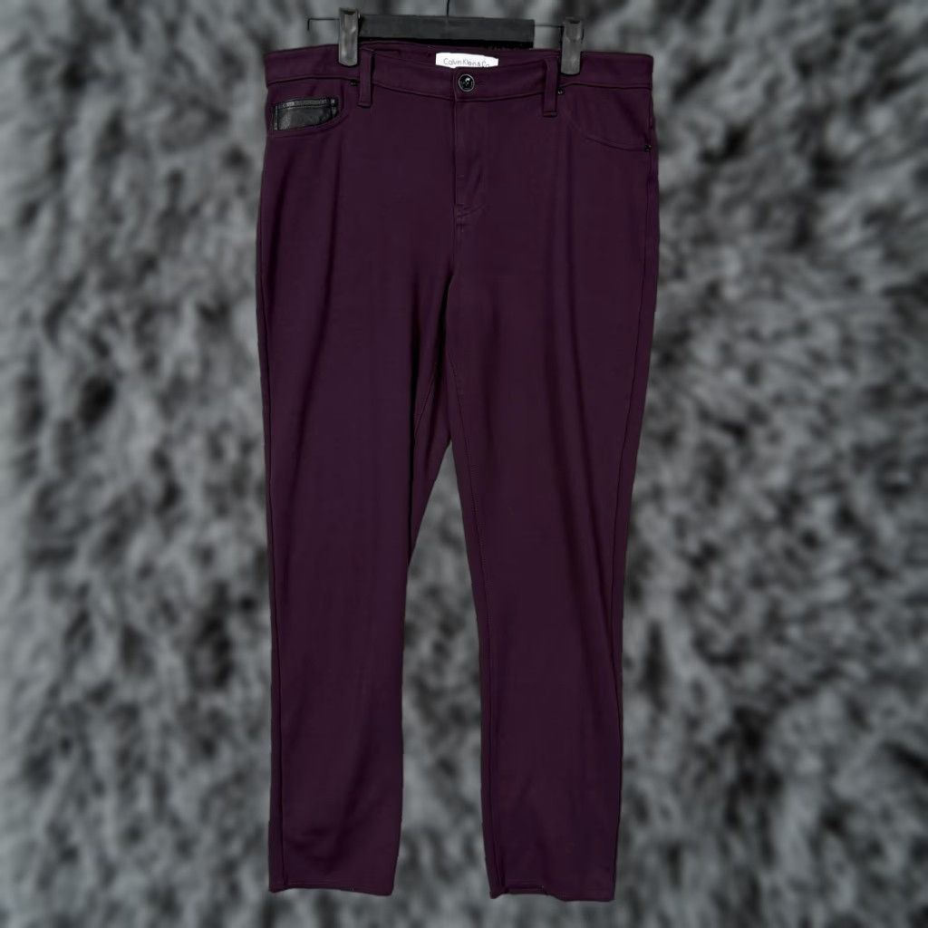 Calvin Klein Calvin Klein Pants Womens 14 Purple Jegging Skinny 33x27 Casual Slim Everyday Size 36" / US 14 / IT 50 - 1 Thumbnail