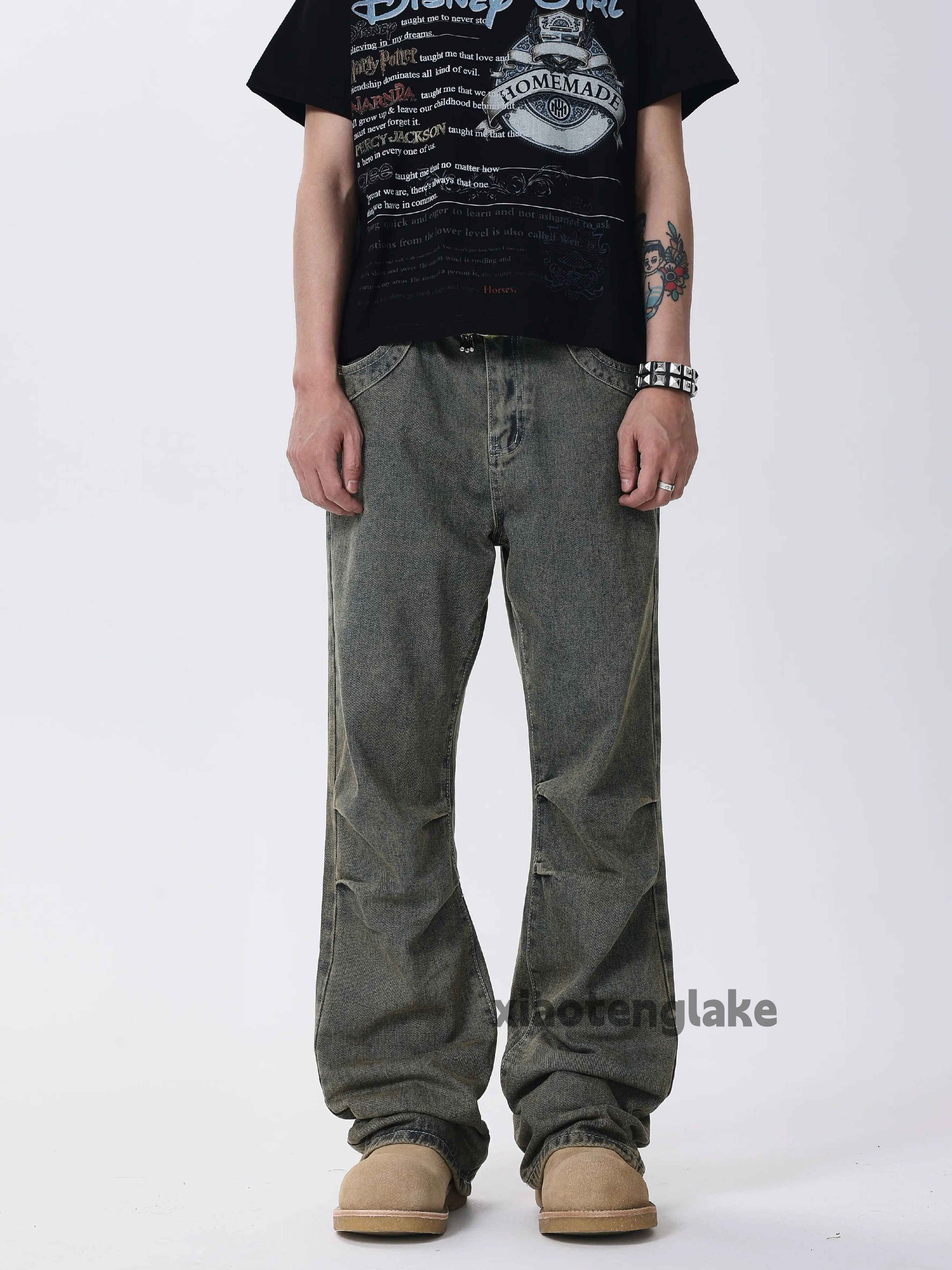 Jean × Vintage washed faded cleanfit yuppie punk grunge bootcut jeans Size US 28 / EU 44 - 2 Thumbnail
