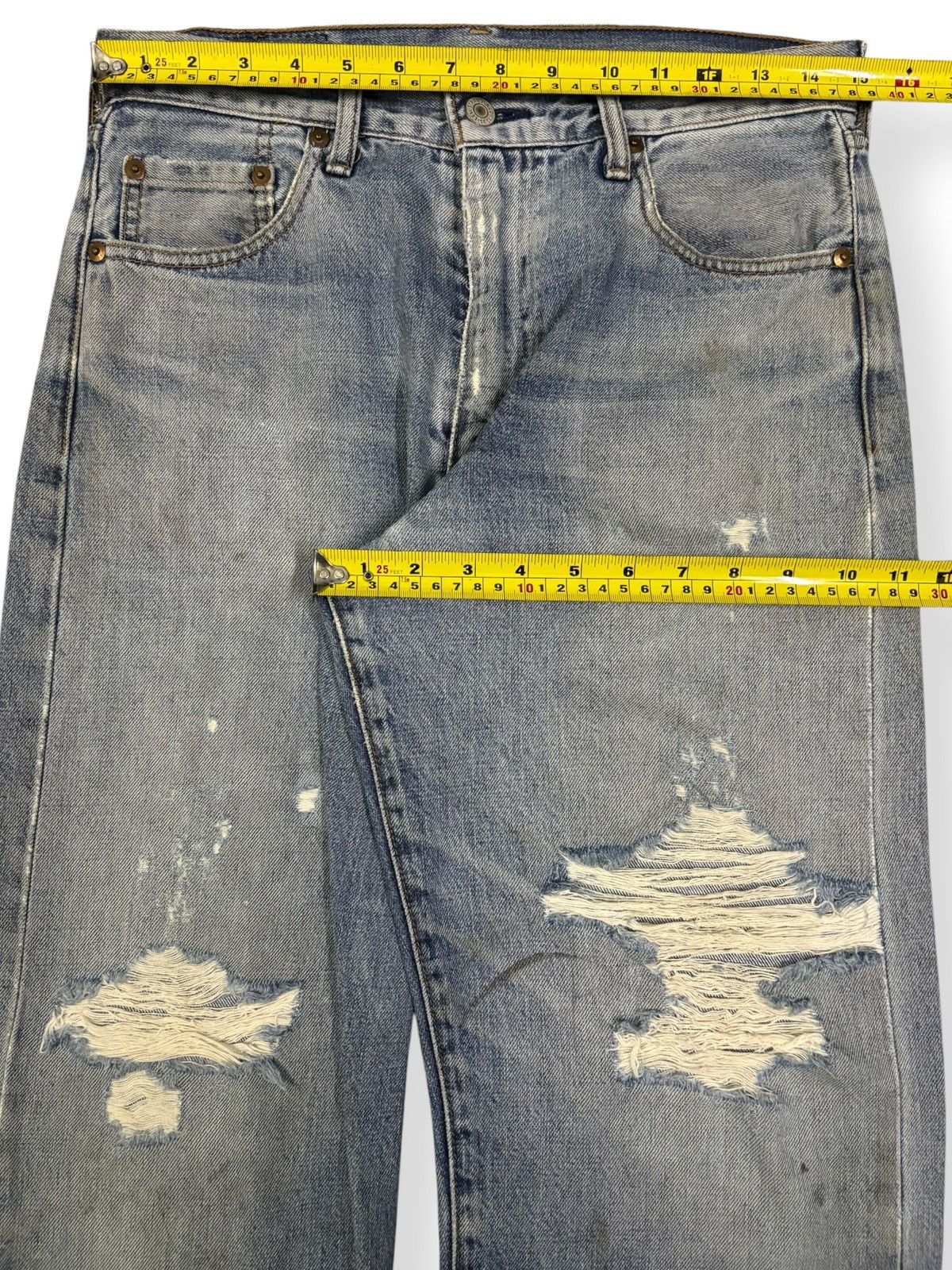 Levi's Vintage 90s Levis 502 Big E Selvedge Distressed Grunge Jeans Size US 30 / EU 46 - 15 Thumbnail