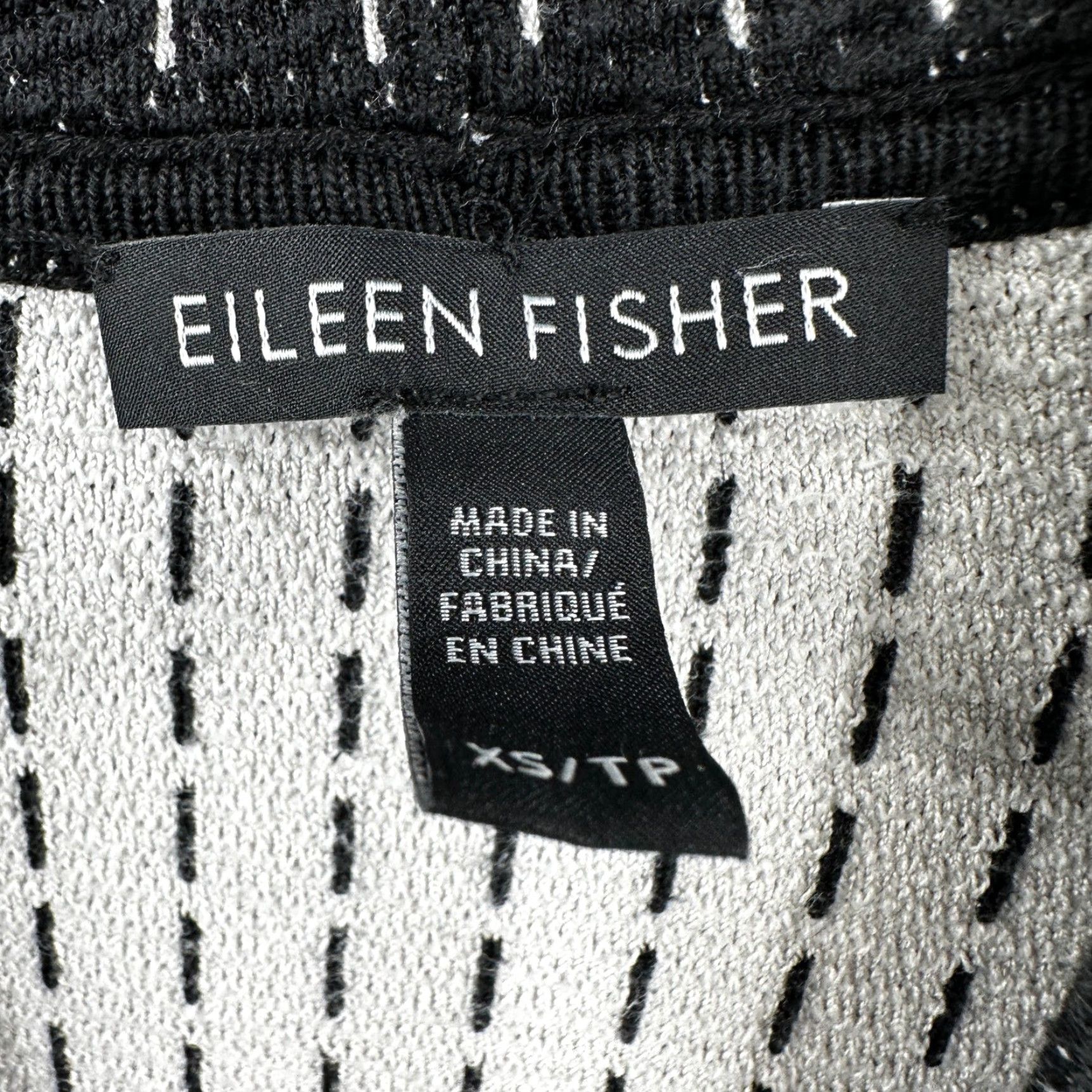 Eileen Fisher Eileen Fisher Cardigan Black XS Silk Organic Cotton Open Front Knit Lightweight Casual Womens Blankets? Size XS / US 0-2 / IT 36-38 - 3 Thumbnail