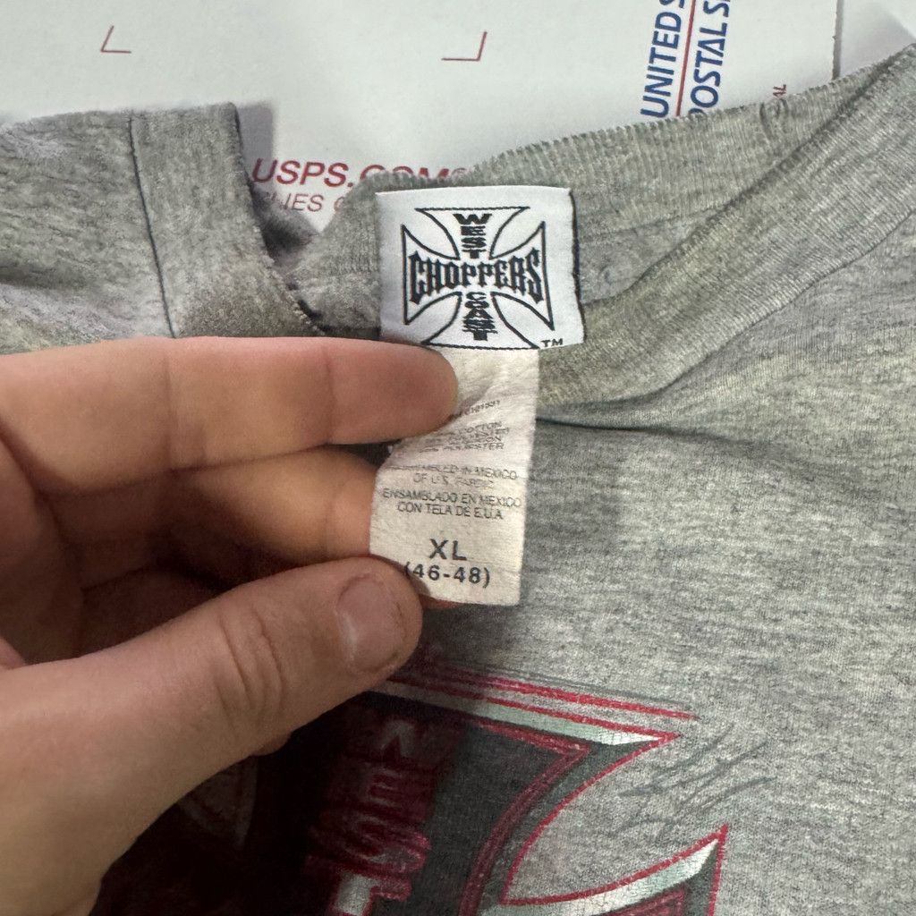 Harley Davidson Thrashed Grey Red West Coast Choppers Vintage Size XL Size US XL / EU 56 / 4 - 3 Thumbnail