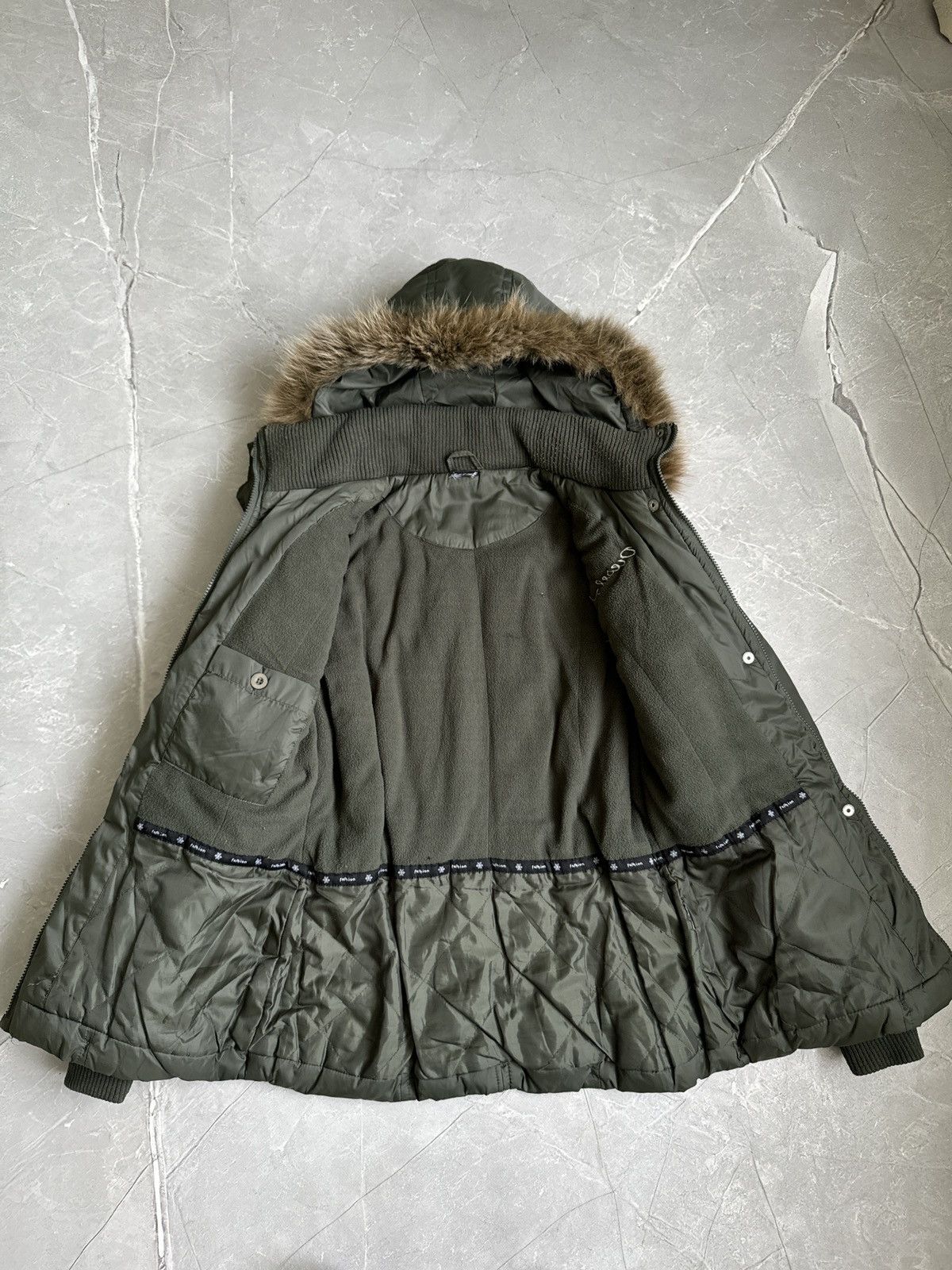 Japanese Brand Y2K Vintage Fur Hood Belted Jacket If Six Was Nine LGB Style Size M / US 6-8 / IT 42-44 - 12 Thumbnail