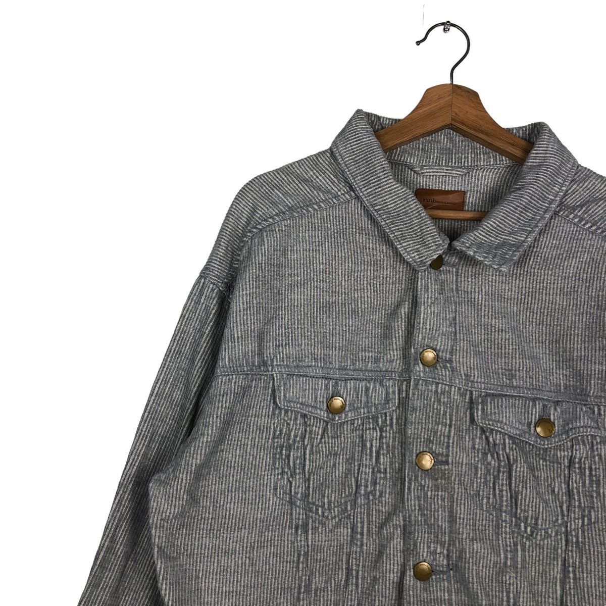 Hysteric Glamour 🔥CROPPED HICORY CHORE JACKET BIKER EARTH MUSIC & ECOLOGY Size US M / EU 48-50 / 2 - 7 Thumbnail