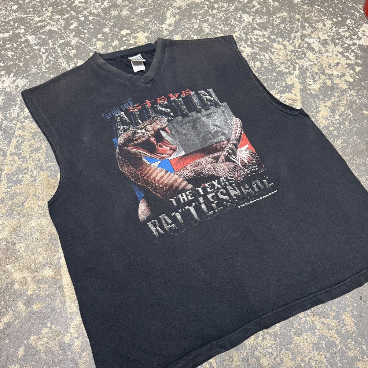 WWE Vintage Stone Cold Steve Austin Texas RattleSnake Tank tee Size US XL / EU 56 / 4 - 9 Thumbnail
