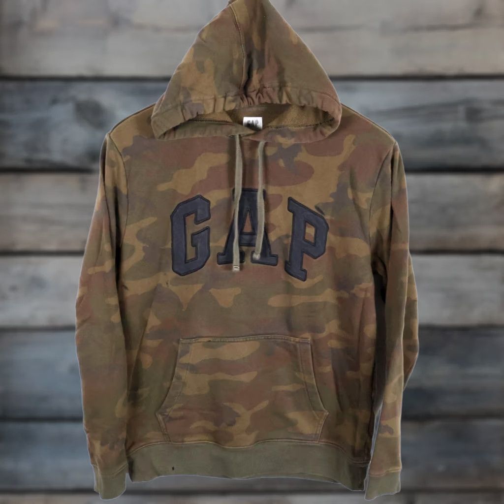Gap GAP Hoodie Men’s Medium Green Camo Embroidered Camouflage Sweatshirt Size US M / EU 48-50 / 2 - 1 Thumbnail