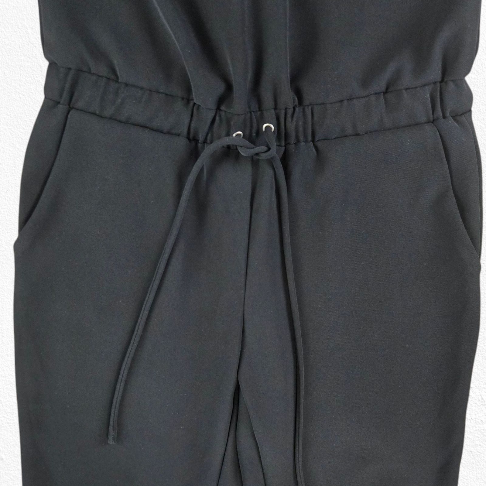 Drew Drew Black V Neck Drawstring Waist Jumpsuit Size Small Size 28" / US 6 / IT 42 - 4 Thumbnail
