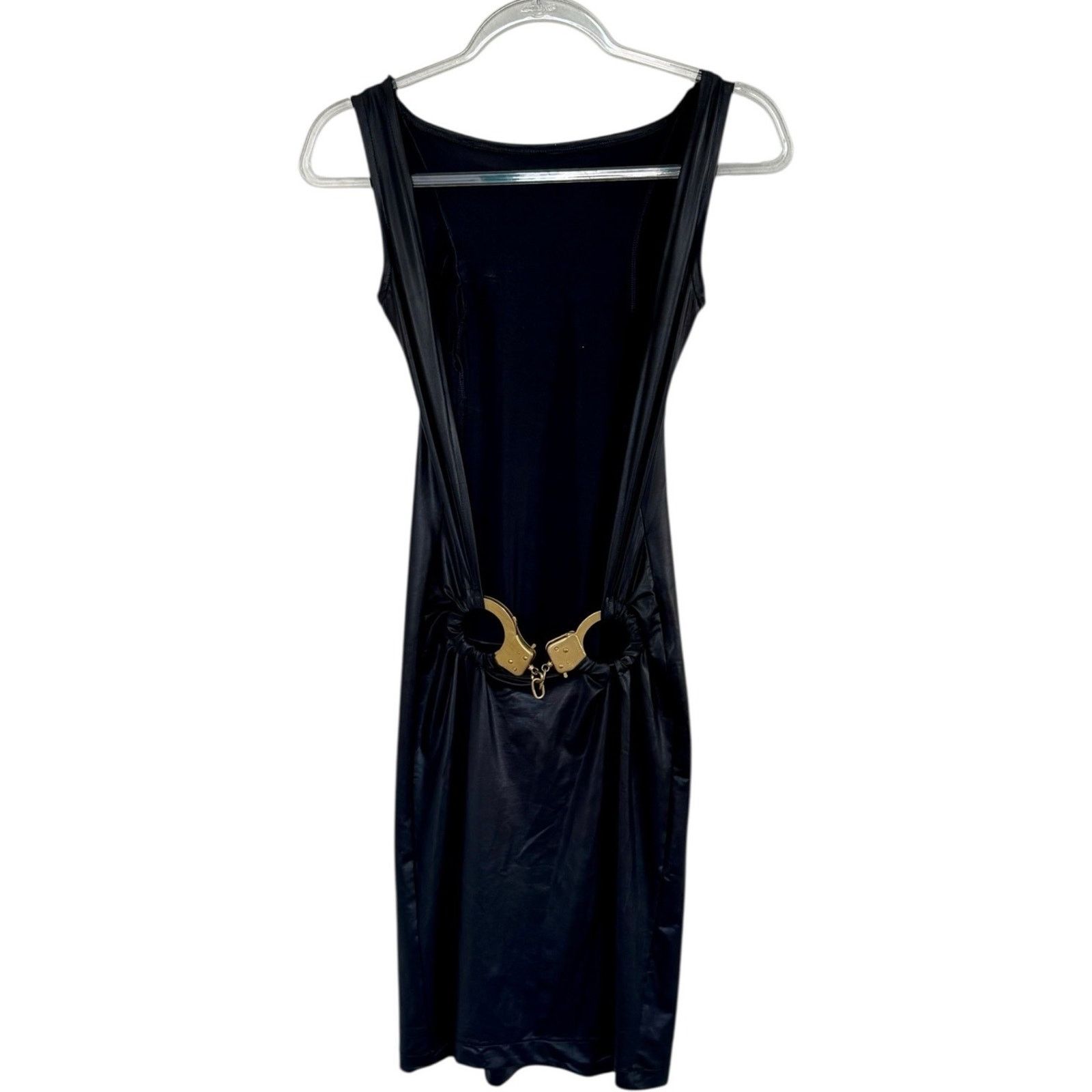 Other JENNIFER GRACE Faux Leather Handcuff Bodycon Police Dress Size S / US 4 / IT 40 - 3 Thumbnail