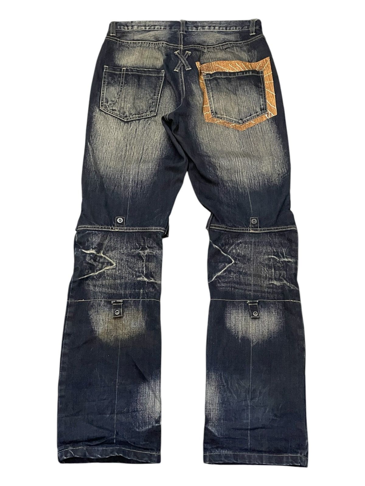 PPFM PPFM Booze & Pills & Powders Double Waist Mud Wash Jeans Size US 32 / EU 48 - 3 Thumbnail