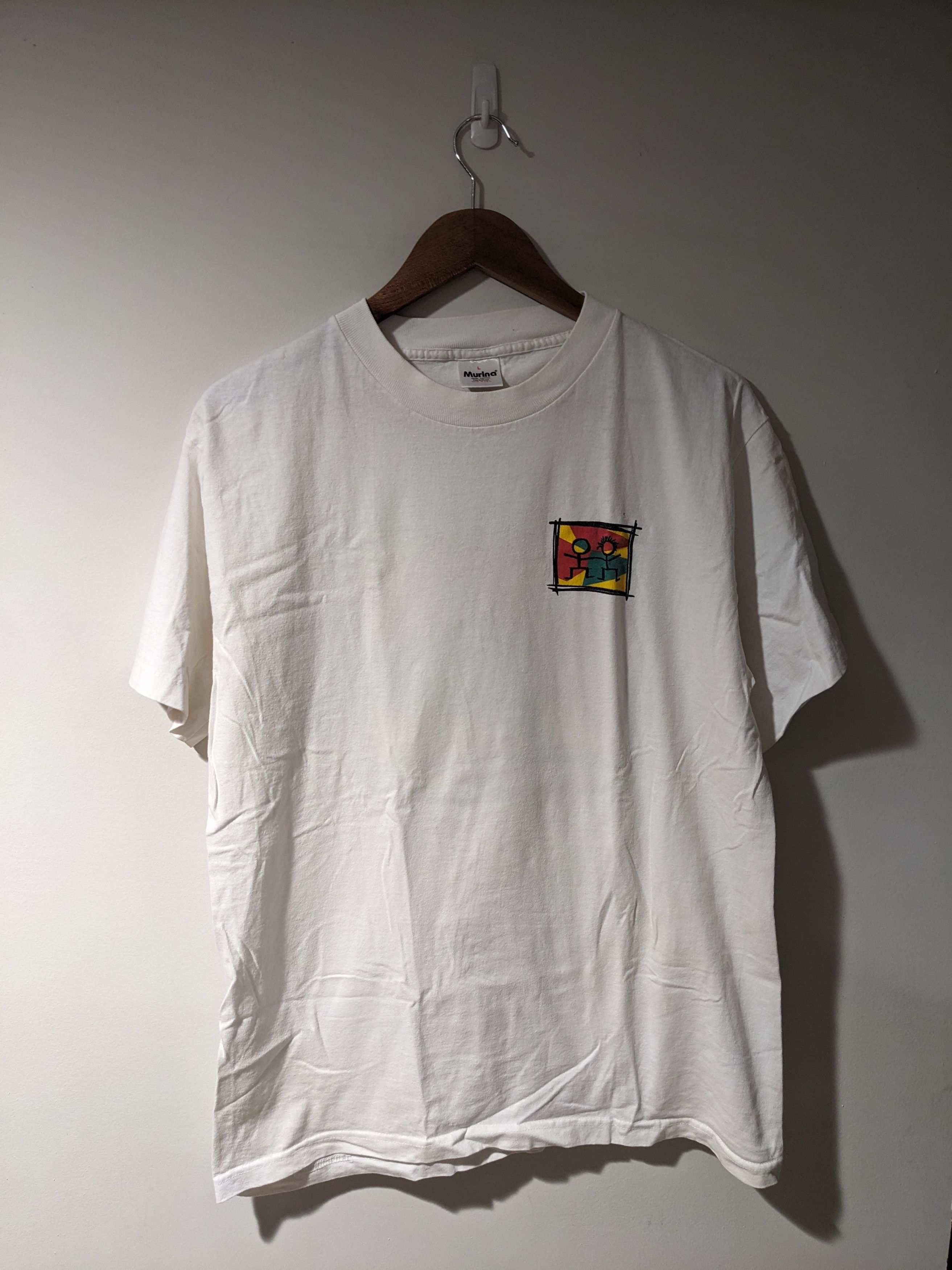 Vintage Vintage 90s Love one Another It's A God Thing John T-Shirt Size US L / EU 52-54 / 3 - 4 Thumbnail