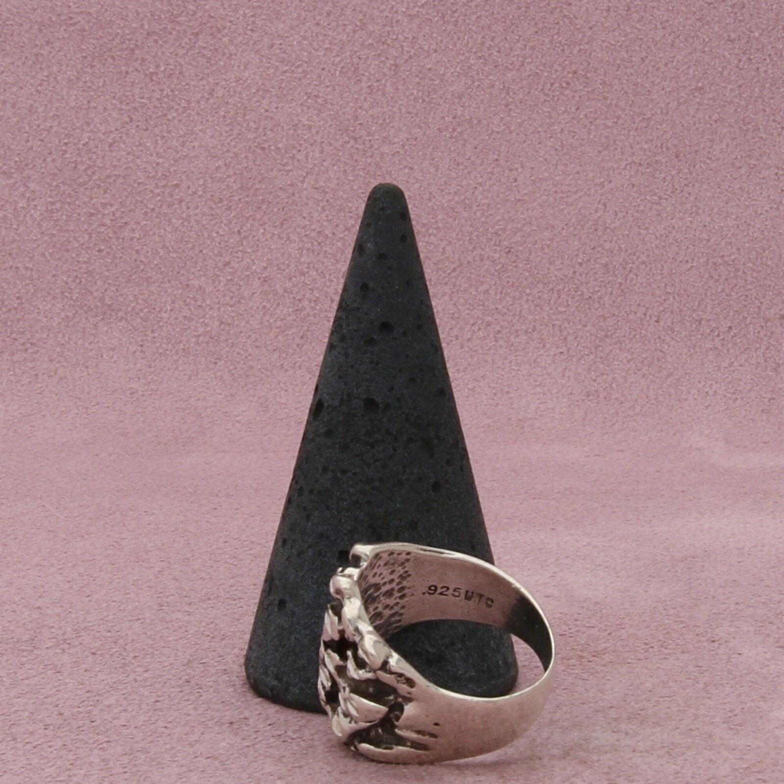 Sterling Silver sterling silver nugget style cigar band ring size 6.5 Size ONE SIZE - 5 Thumbnail