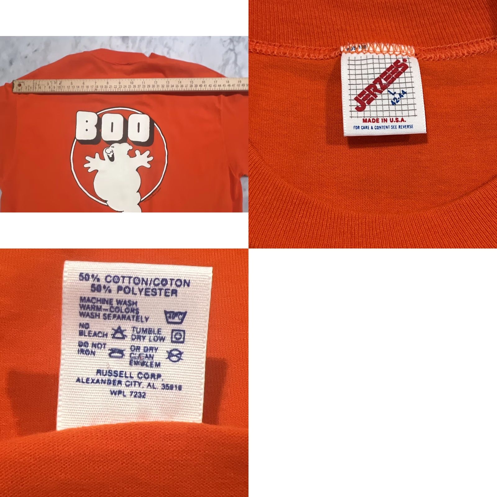 Vintage VINTAGE Boo Ghost Halloween Orange Shirt Jerseez USA L Halloween Ghosts Graphic Tee Mens Size US L / EU 52-54 / 3 - 10 Thumbnail
