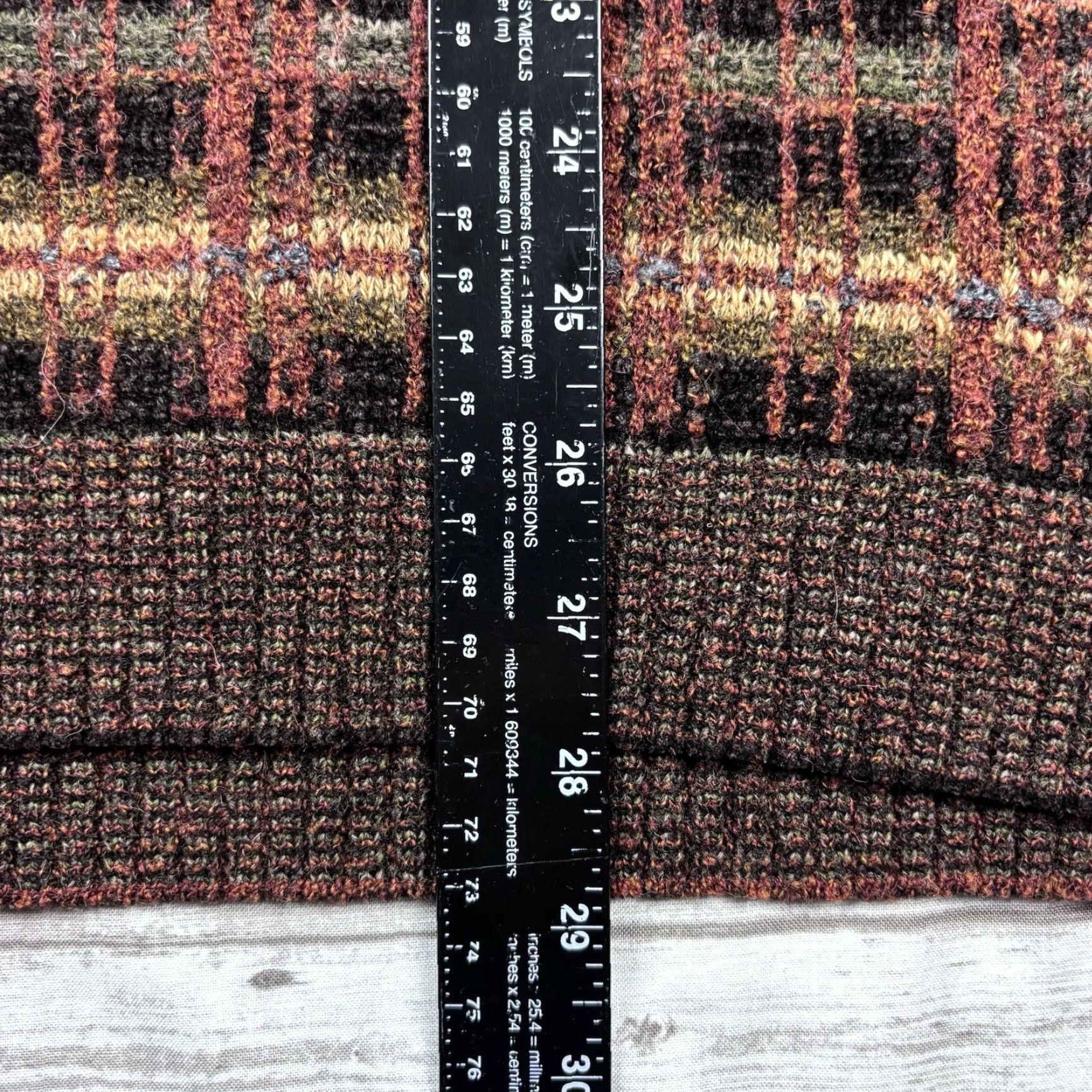 VINTAGE Ermenegildo Zegna Wool Blend Sweater Men Multicolor Brown Striped Crew Neck XL 54 Pullover Knit Vintage Designer Italian Regular