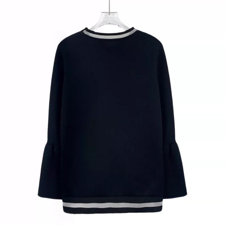 Fendi Fendi Black Long Sleeve Sweatshirt with Design Size US M / EU 48-50 / 2 - 2 Thumbnail