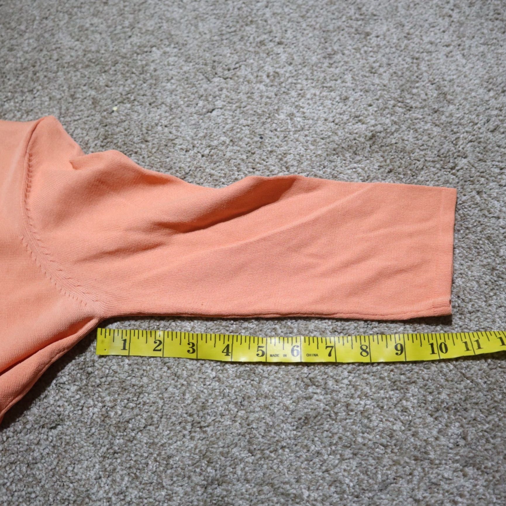 Vintage Joseph A. Peach Stretch Shirt Top Rhinestone Solid Half Sleeve Adult Women XL Orange Size XL / US 12-14 / IT 48-50 - 7 Thumbnail