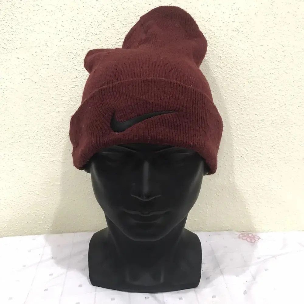Nike × Vintage Nike Swoosh Beanie Hat Size ONE SIZE - 2 Thumbnail