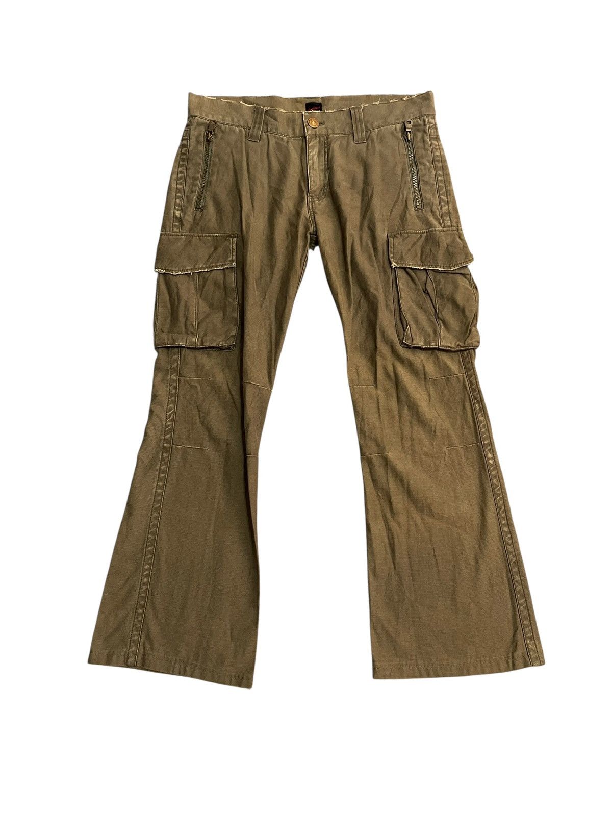 JACKROSE Vintage Jackrose Cargo Flare Pants size 34 inch Size US 34 / EU 50 - 1 Thumbnail