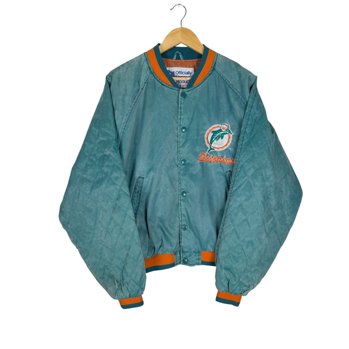 NFL 🌟VINTAGE 90s MIAMI DOLPHINS NFL BOMBER JACKET Size US M / EU 48-50 / 2 - 1 Thumbnail