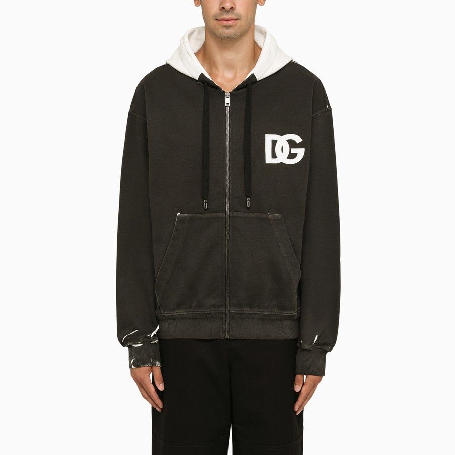 image of Dolce Gabbana O1D2Blof0324 Jersey Hoodies In Black, Men's (Size Small)