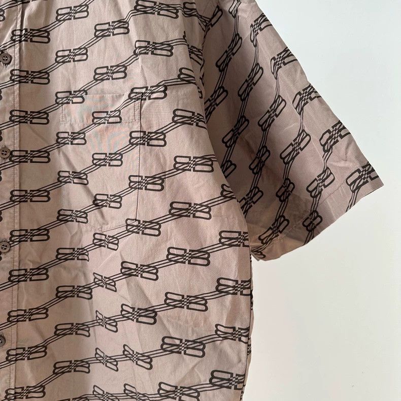Balenciaga Balenciaga FW22 BB MONOGRAM Full Print Short Sleeve Shirt 2 Size XS / US 0-2 / IT 36-38 - 4 Thumbnail