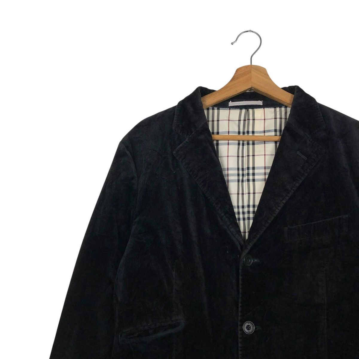 🔥VINTAGE BURBERRY BLACK LABEL VELVET JACKET NOVA CHECK