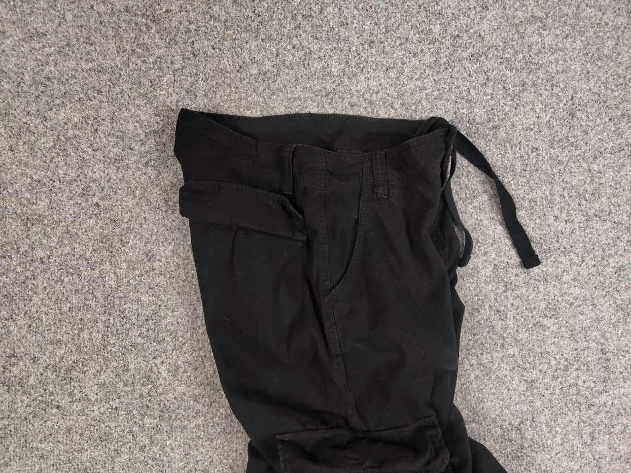Japanese Brand Vintage Japanese Black Baggy Cargo Trouser Pants Y2K Style Size US 30 / EU 46 - 11 Thumbnail