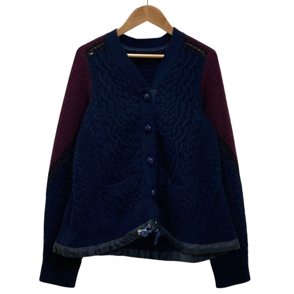 Sacai Sacai Sacai Docking Knit Cardigan Textile Tops 16-02784 DUTY FREE for USA Size ONE SIZE - 1 Thumbnail