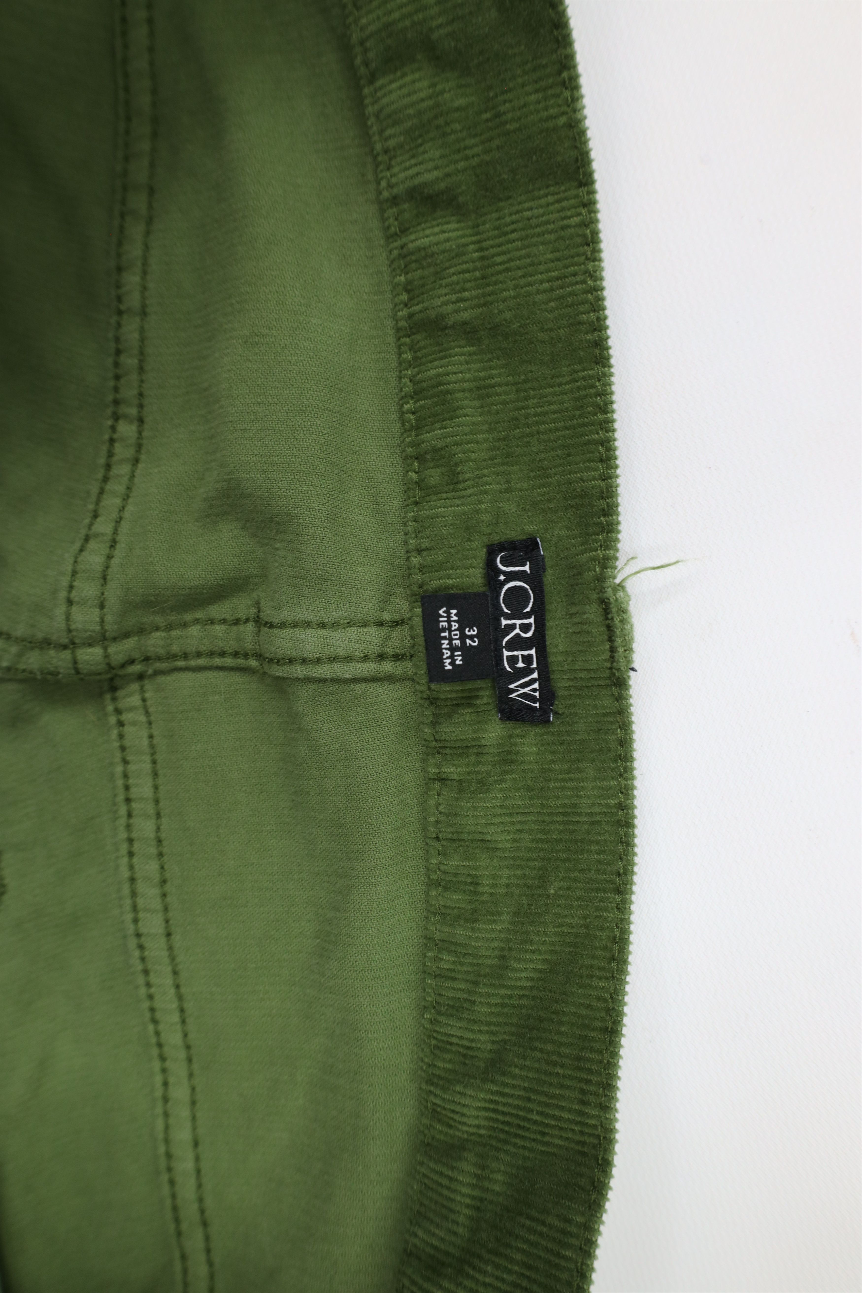 J.Crew × Vintage J Crew Faded Slim Straight Leg Corduroy Chino Pants Green Size 32" / US 10 / IT 46 - 6 Thumbnail