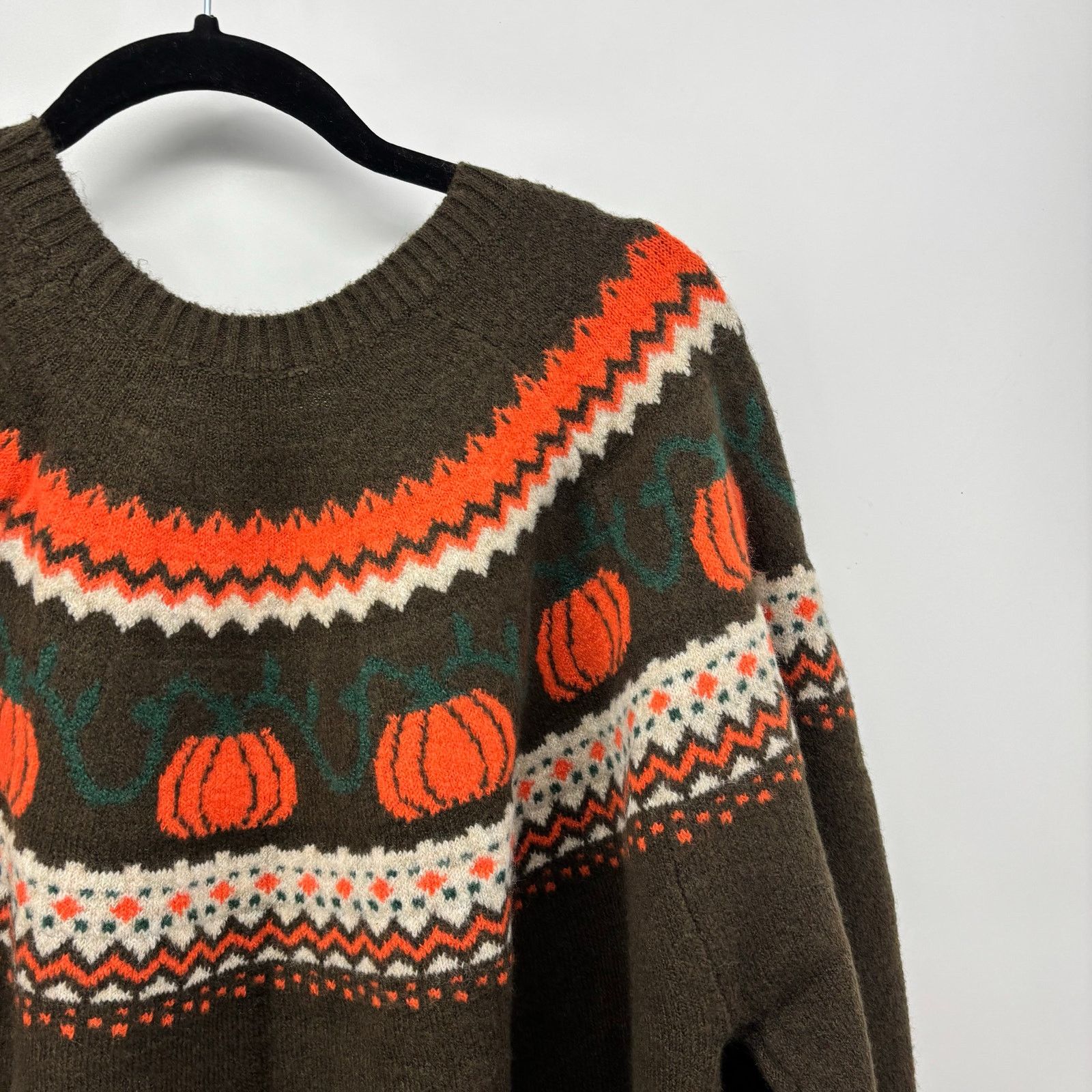 Vince Camuto Vince Camuto Womens Size XXL Thanksgiving Pumpkin Fair Isle Size XXL / US 16-18 / IT 52-54 - 13 Thumbnail