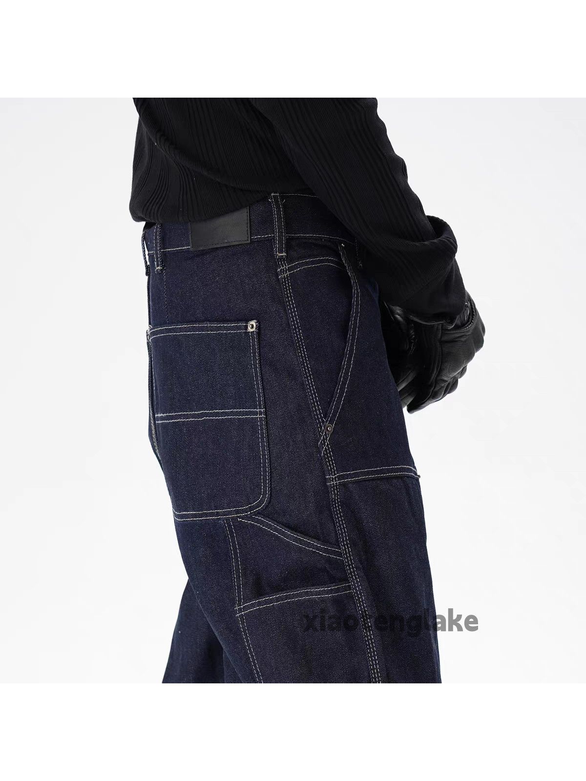 Jean Unisex outdoor utility wax loose baggy carpenter jeans Size US 36 / EU 52 - 10 Thumbnail