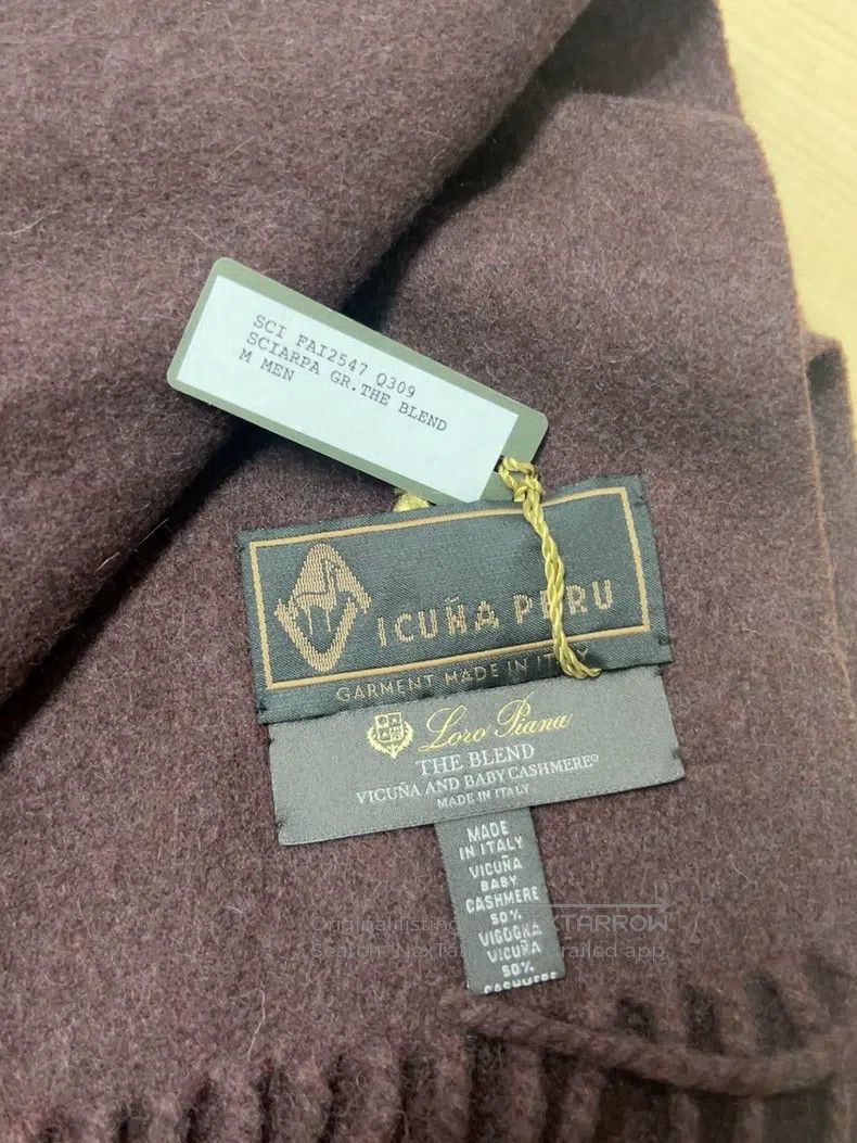 Loro Piana LORO PIANA size 47*175cm Vicuña Camelid Wool Scarf Size ONE SIZE - 4 Thumbnail