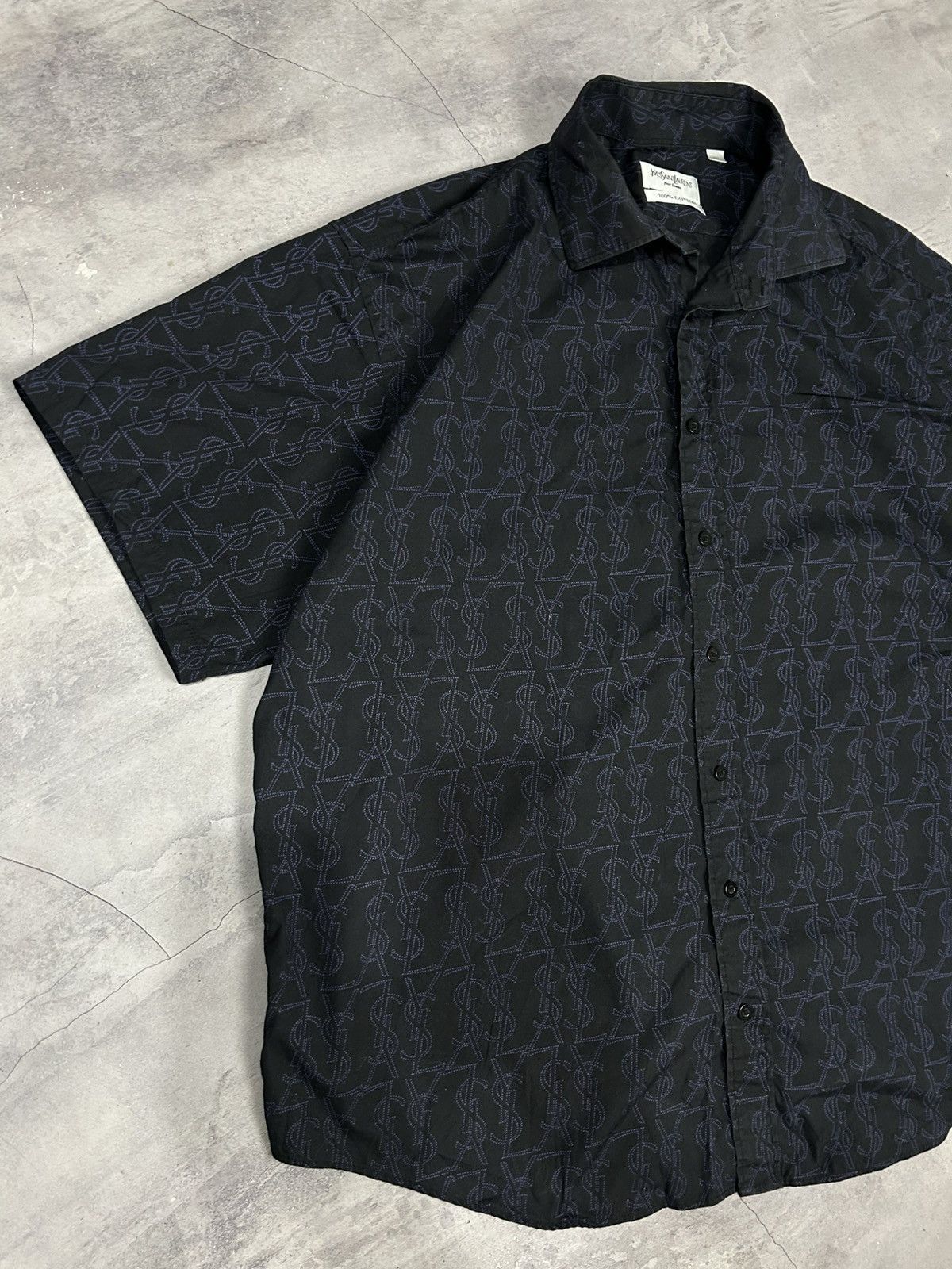 Yves Saint Laurent Vintage Yves Saint Laurent YSL Shirt Button Up Monogram Loho Size US XXL / EU 58 / 5 - 4 Thumbnail