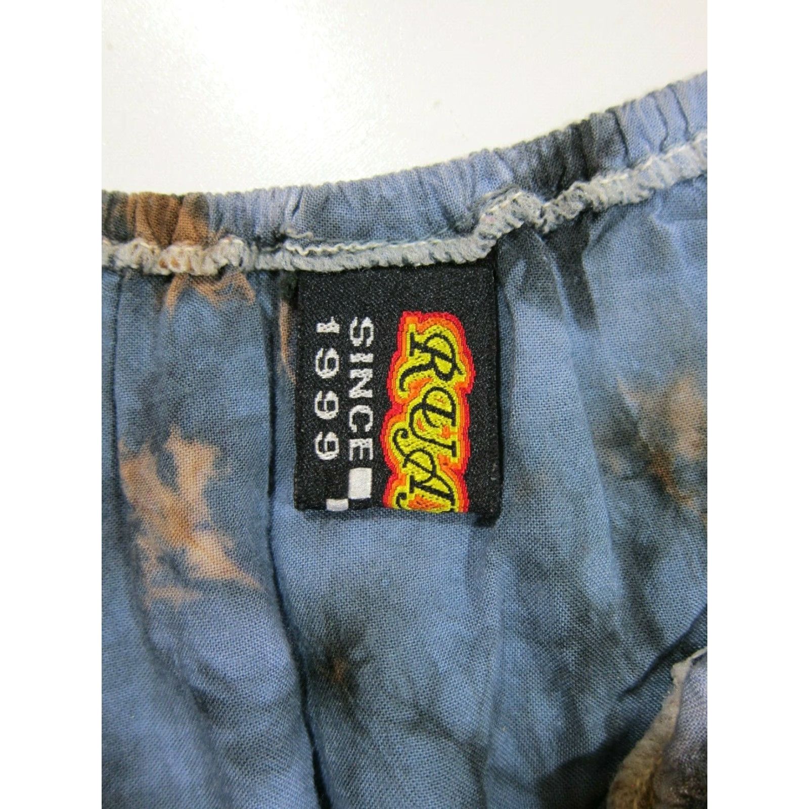 Vintage RUAY Shop 100% Rayon Blue Brown Tie Dye Tunic Blouse Shirt Women Medium Size M / US 6-8 / IT 42-44 - 3 Thumbnail