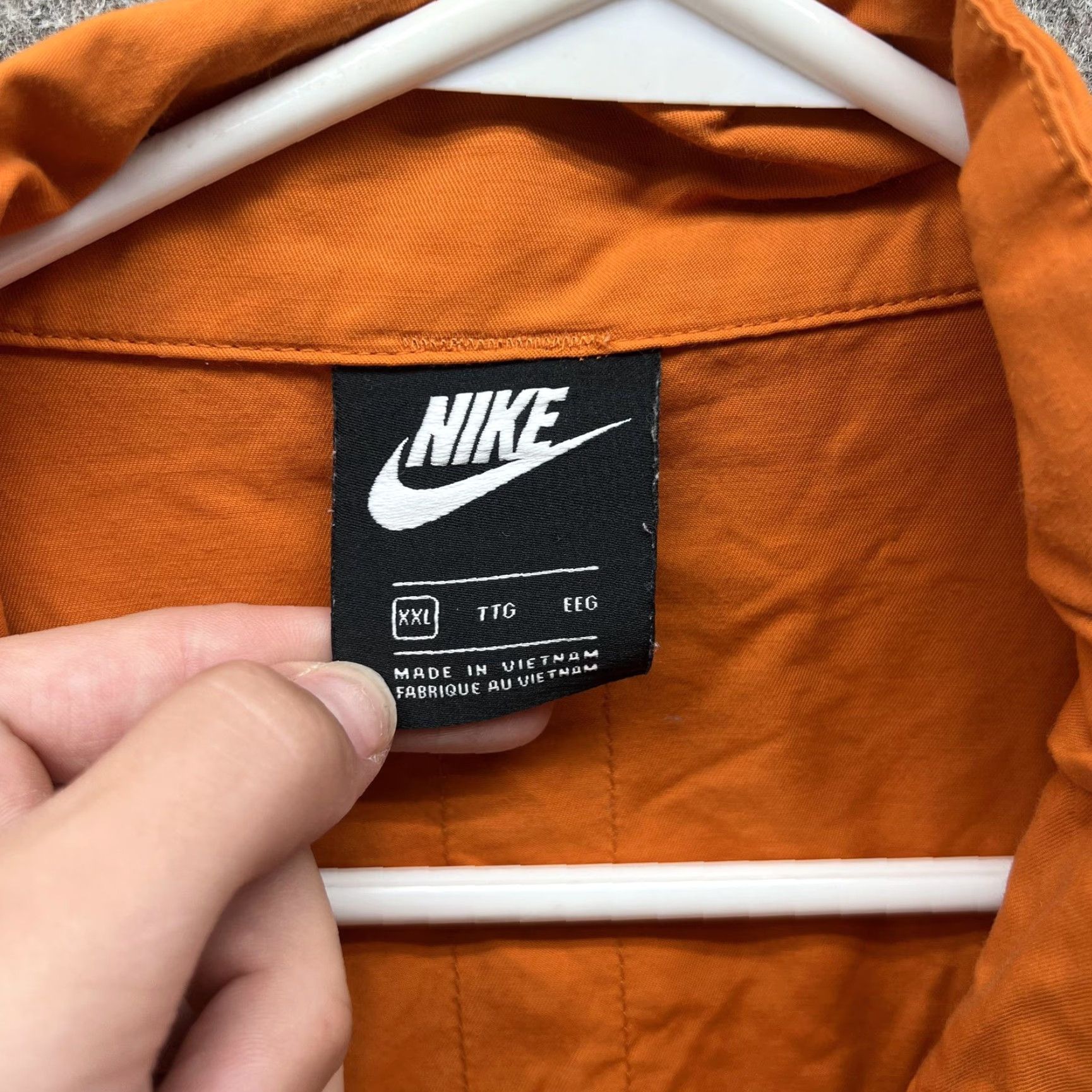 Nike Nike Jacket Mens 2XL Orange Cotton Blend Full Zip Windbreaker Pockets Size US XXL / EU 58 / 5 - 6 Thumbnail