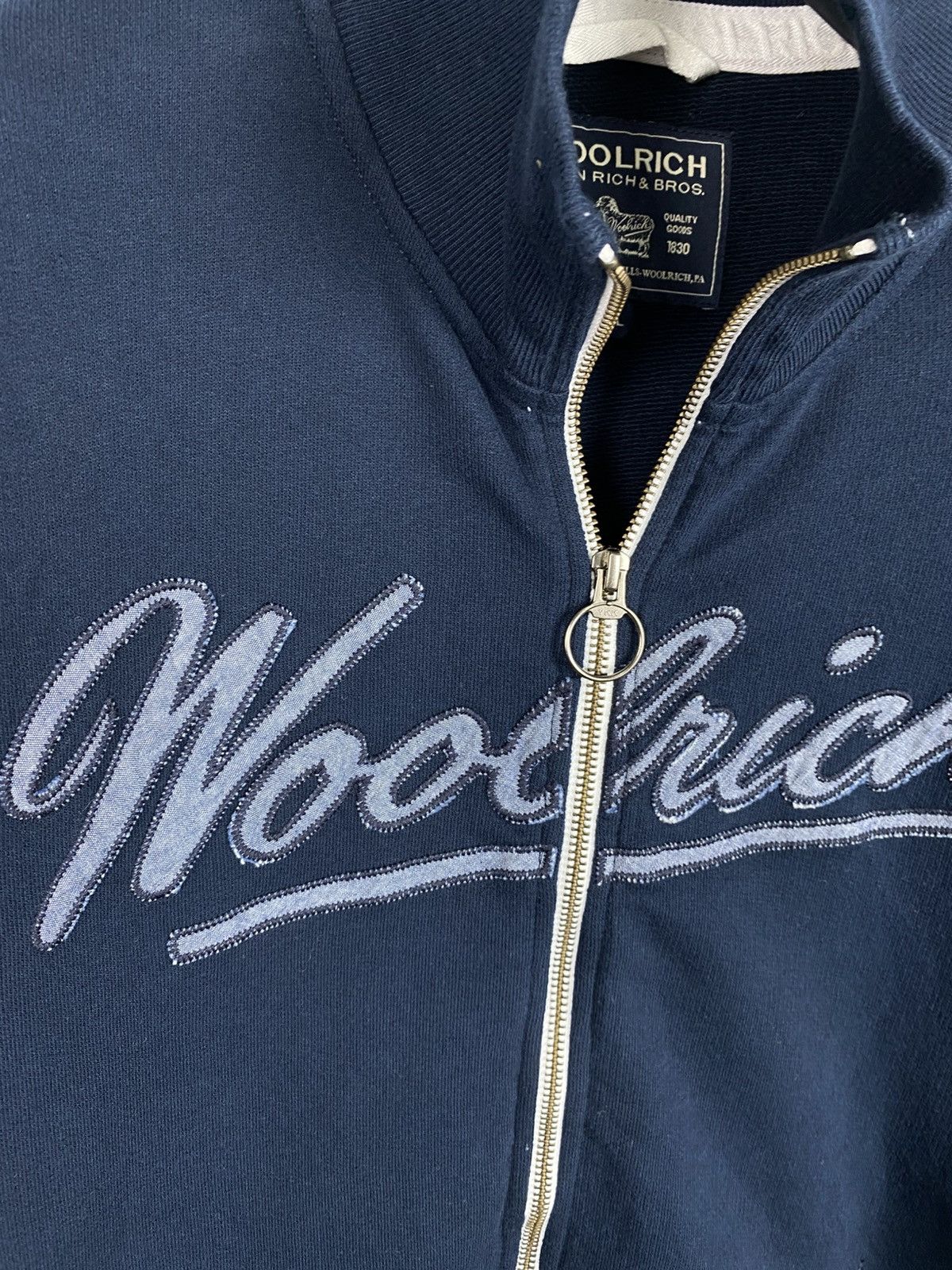 Woolrich Woolen Mills Woolrich Full Zip Jumper Big Logo Cotton Men size L Size US L / EU 52-54 / 3 - 3 Thumbnail