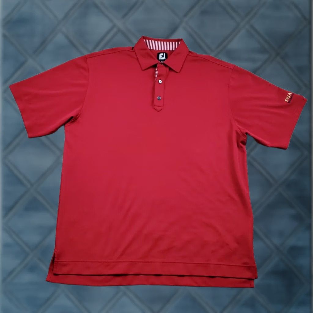 Footjoy FootJoy Polo Shirt L Mens Red Short Sleeve Stretch Golf Size US L / EU 52-54 / 3 - 1 Thumbnail
