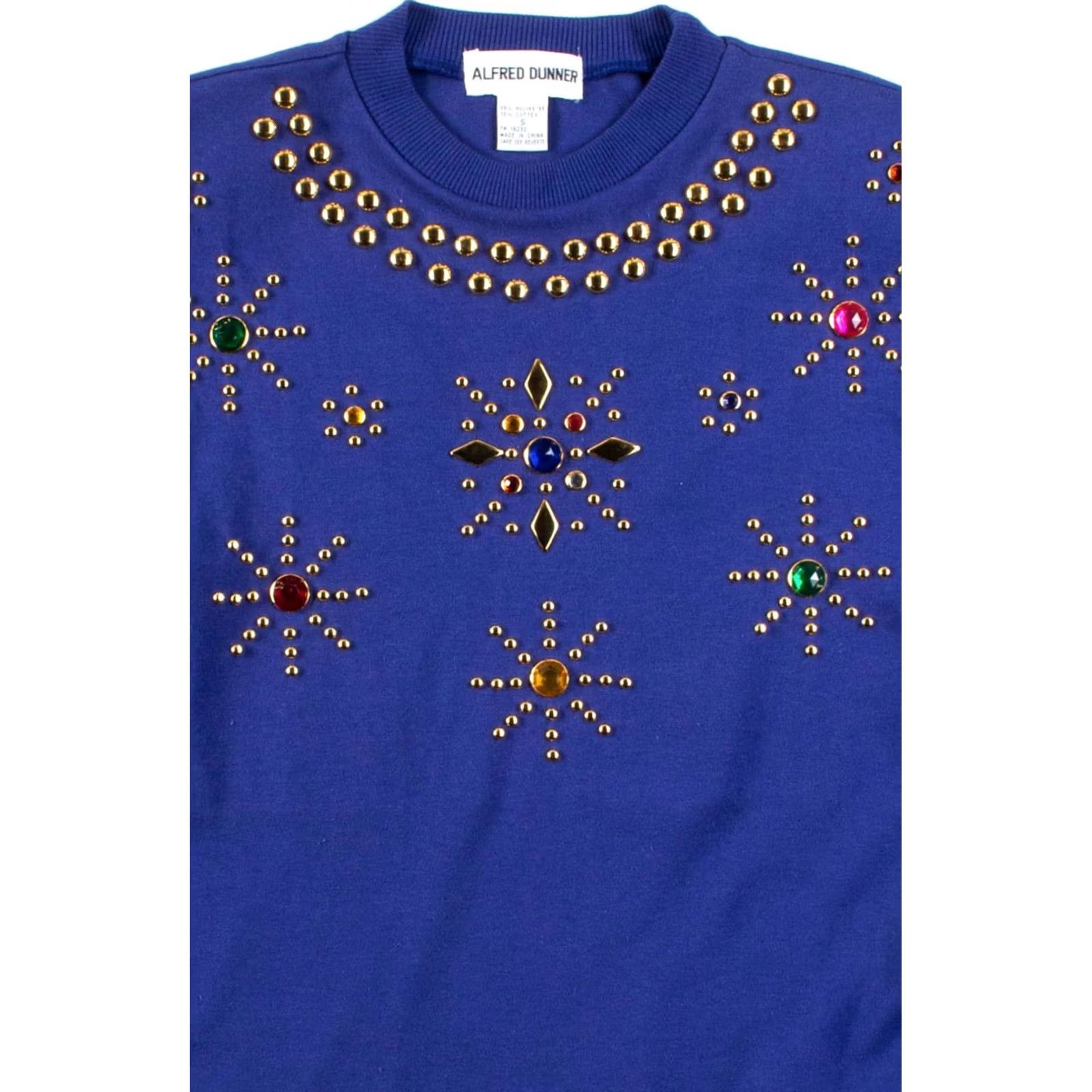 Vintage VINTAGE Alfred Dunner Beaded Short Sleeve Tee Top Small Purple Shirt Girls Size S / US 4 / IT 40 - 2 Thumbnail