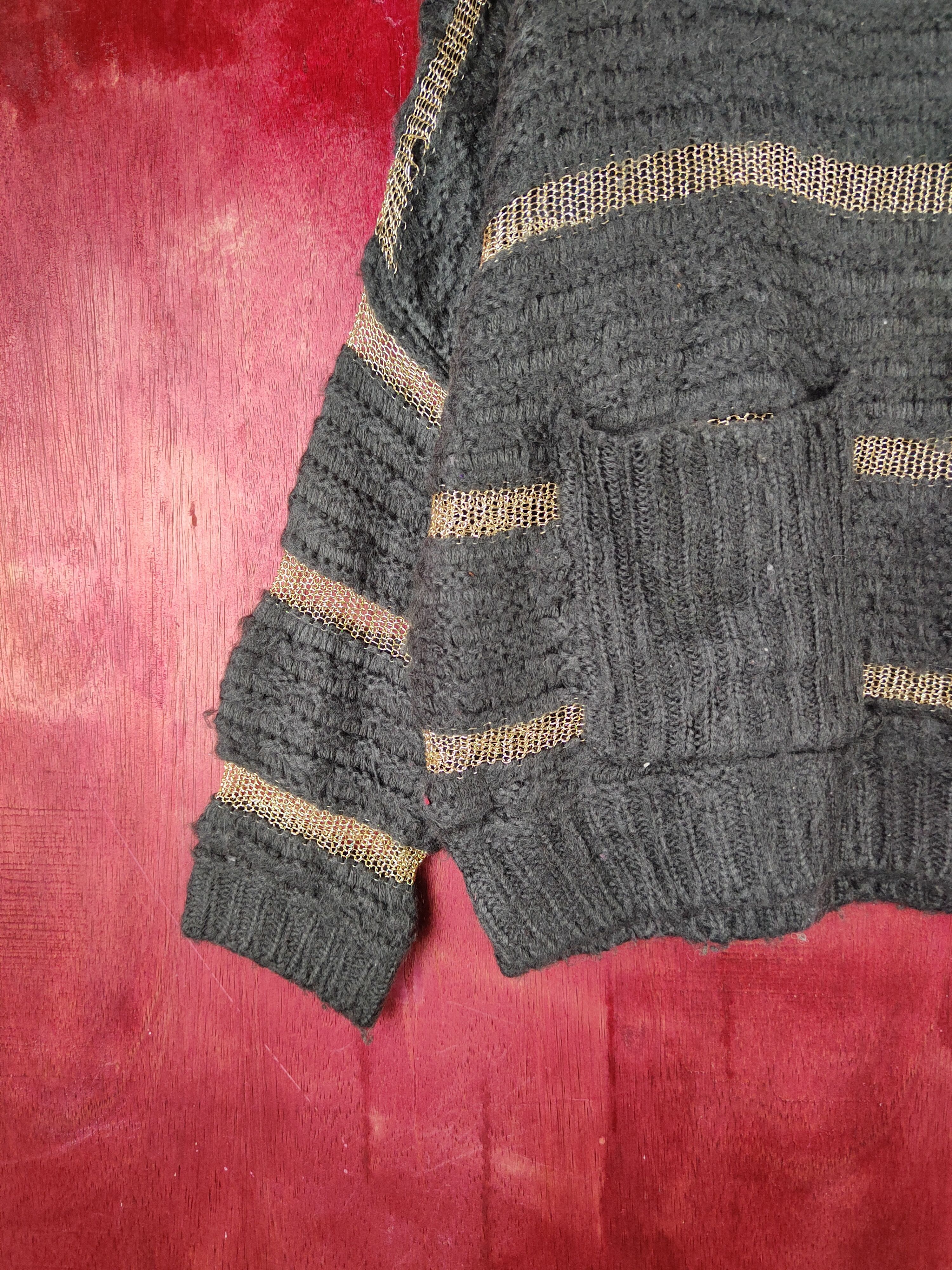 Homespun Knitwear × Japanese Brand × Vintage Baggie Silent Worth Dark Gray Knitwear Sweatshirts #S2372 Size L / US 10 / IT 46 - 5 Thumbnail