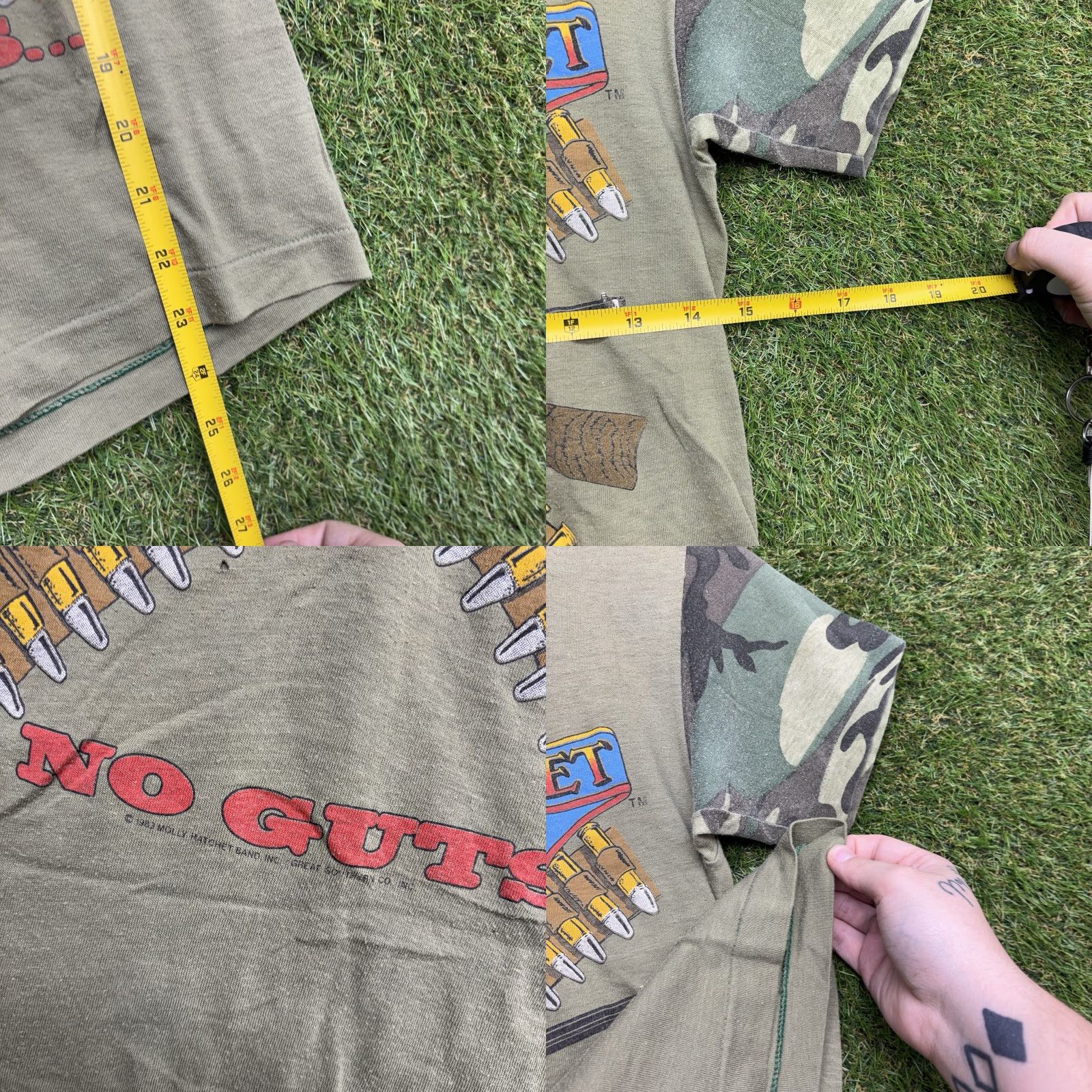 Vintage VINTAGE Molly Hatchet Shirt Mens Small 80s Southern Rock Concert Tee Green Graphic Double-Sided Size US S / EU 44-46 / 1 - 8 Thumbnail