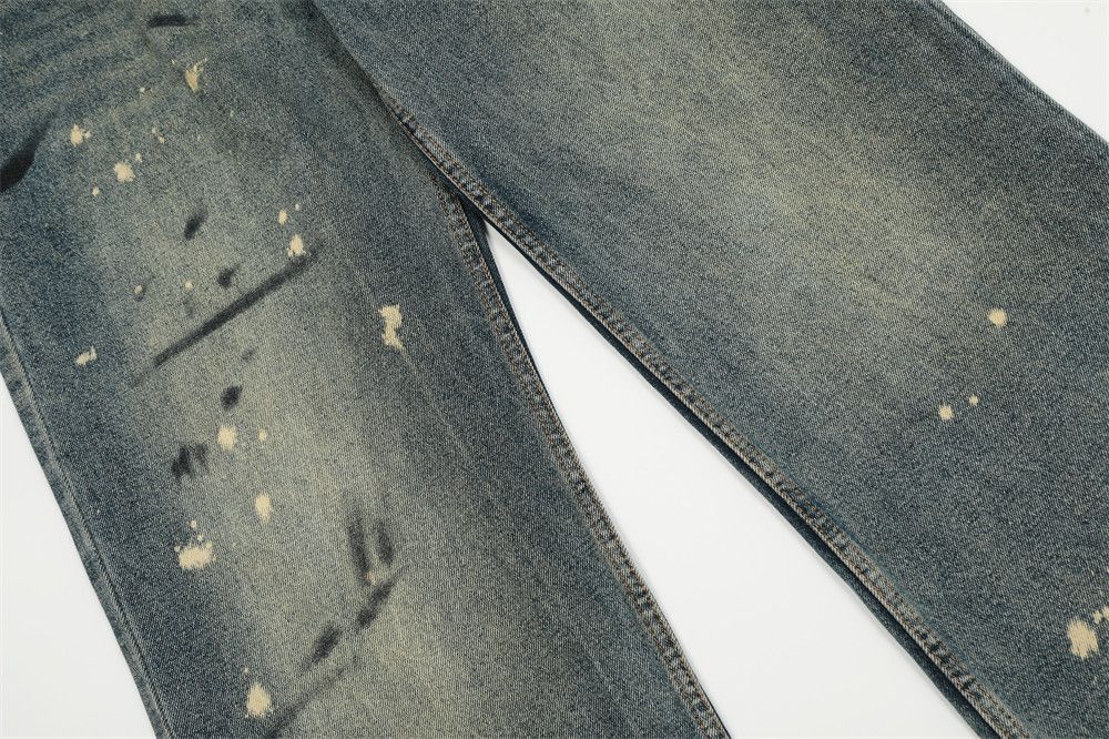 Vintage Men's vintage washed distressed tie-dye ink-splashed jeans Size US 32 / EU 48 - 4 Thumbnail