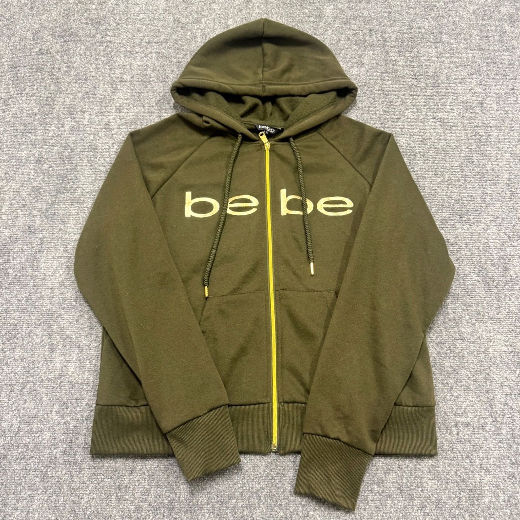 Bebe VINTAGE BEBE SPORT Fullzip Jacket Womens 1X Coat Hoodie Green Y2K Grunge Skater VTG Sweatshirt XL Womens Green Size XL / US 12-14 / IT 48-50 - 7 Thumbnail