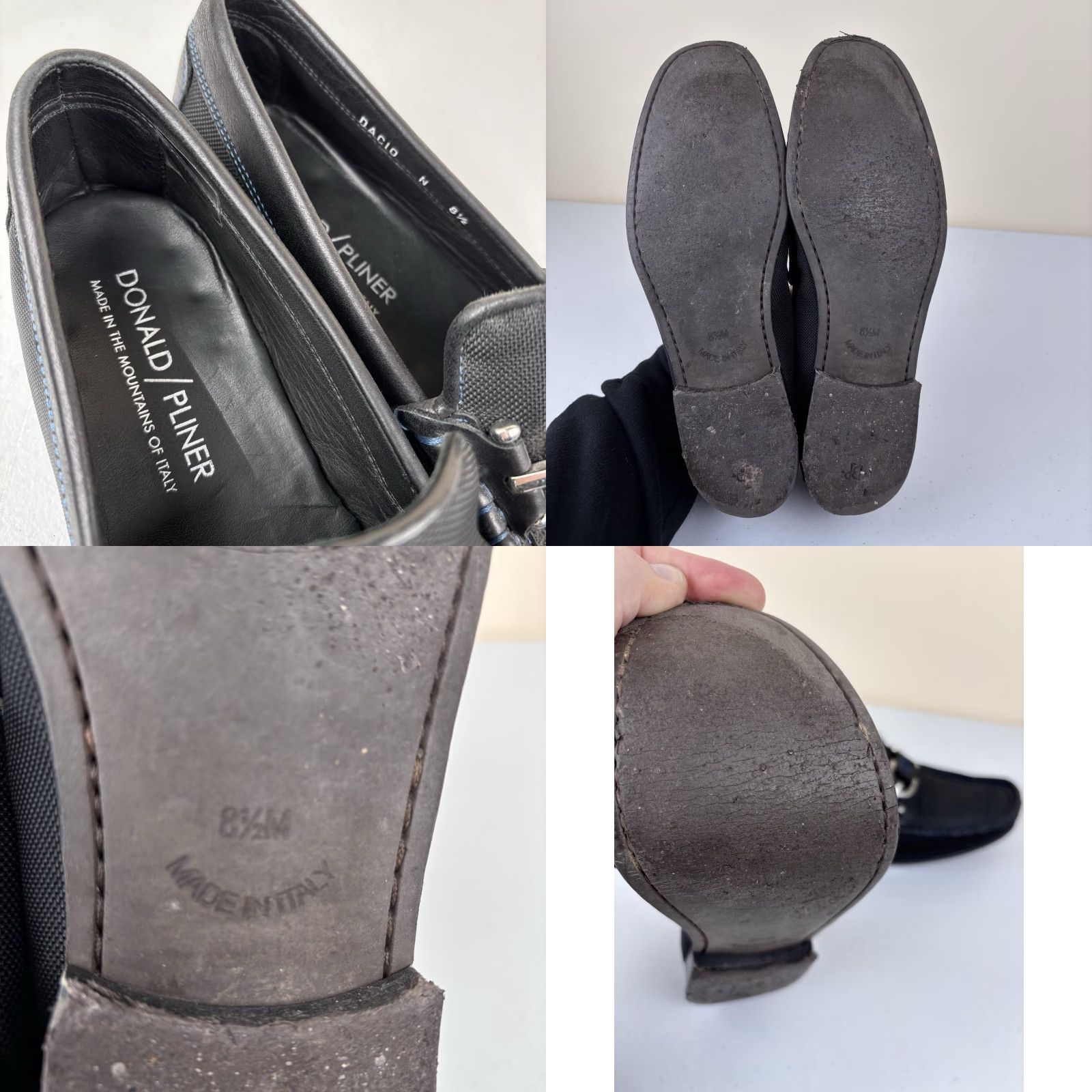 Donald Pliner Donald J. Pliner Loafers Men 8.5 Narrow Black Leather Horsebit Dacio 2 Dress Slip On Size US 9 / EU 42 - 8 Thumbnail