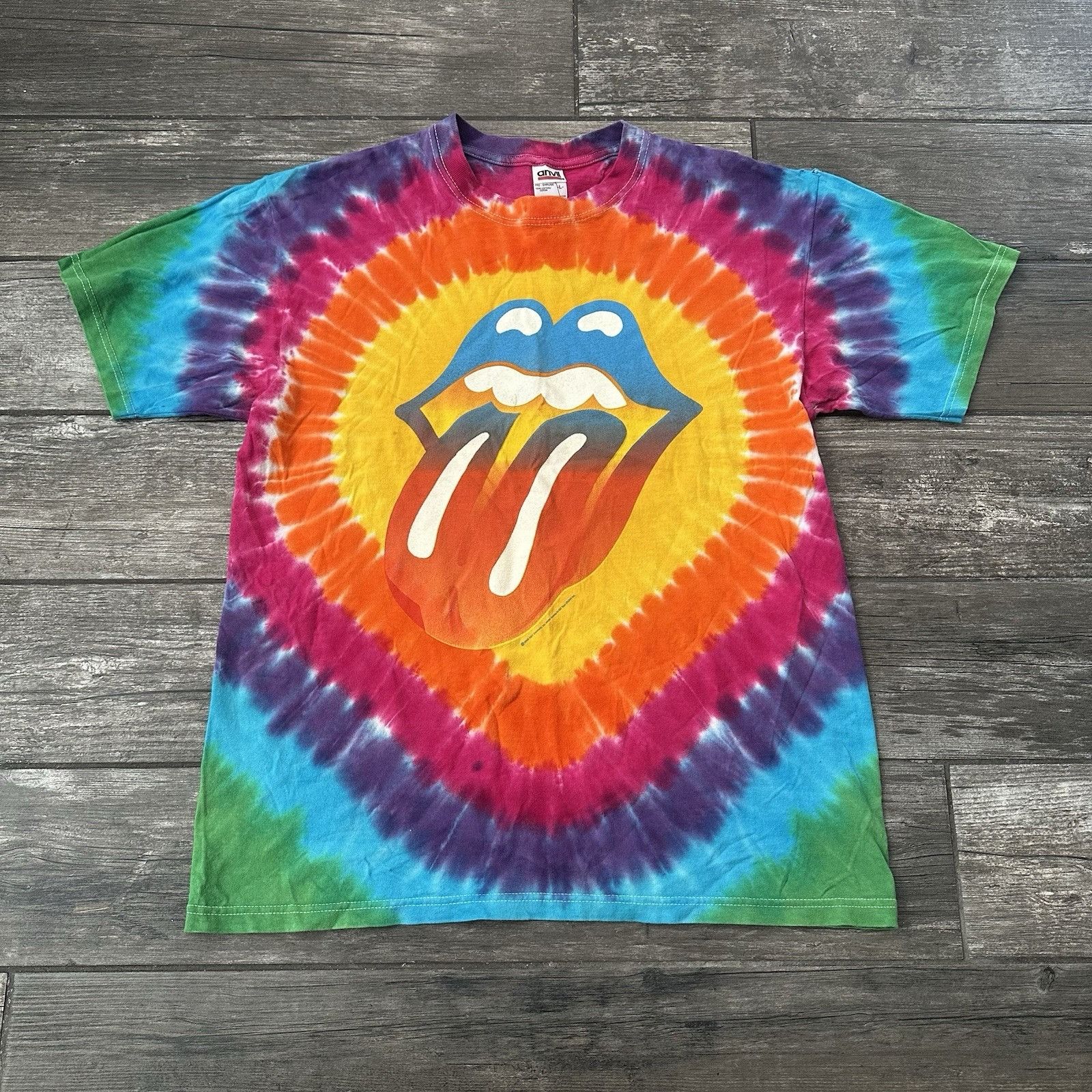 Anvil VTG Y2K 2002-03 THE ROLLING STONES TIE-DYE T-SHIRT TOUR CONC Size US L / EU 52-54 / 3 - 2 Thumbnail